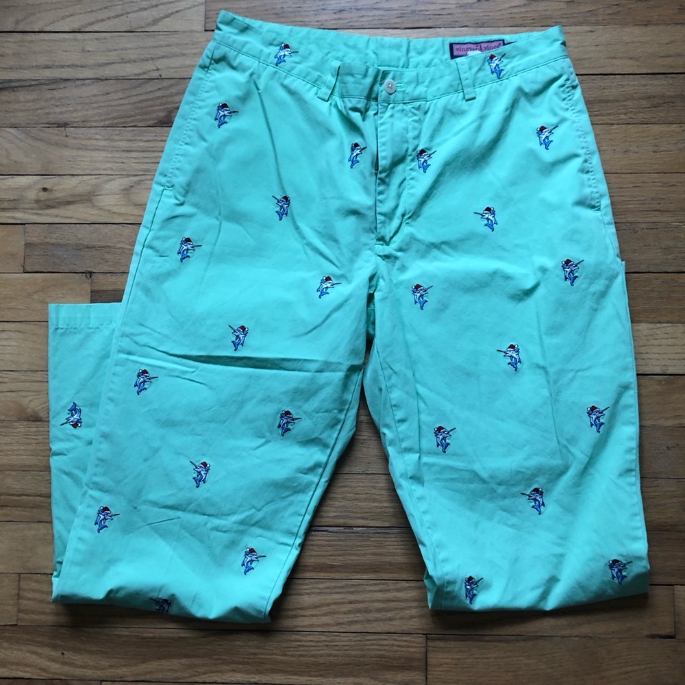 Vineyard Vines Green Club Pants 34 - Picture 4 of 7
